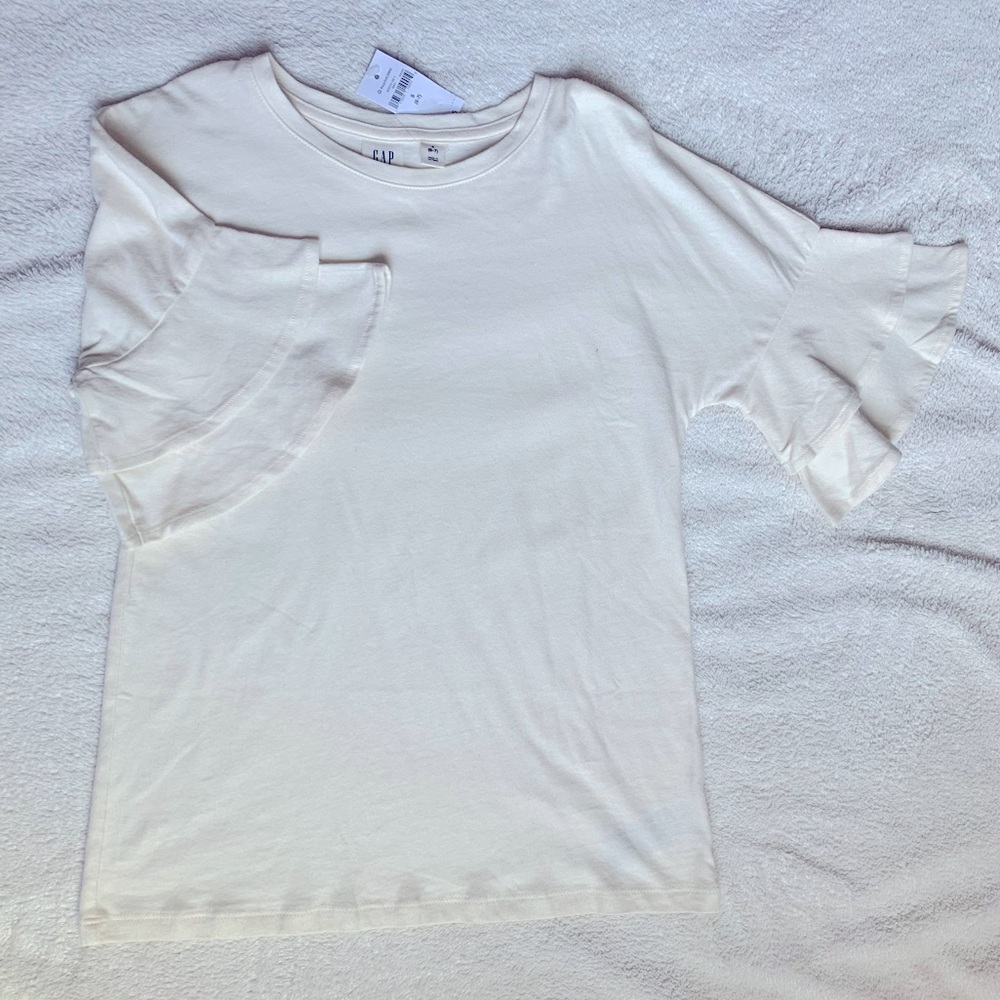 GAP Kids Bell Sleeve Top Cream NWT